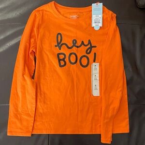 Cat & Jack Orange 'Hey Boo' Long Sleeve Tee